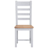 Earlham Grey Painted & Oak Ladder Back Chair Wooden Seat