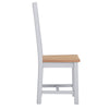 Earlham Grey Painted & Oak Ladder Back Chair Wooden Seat