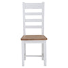 Earlham White Painted & Oak Ladder Back Chair Wooden Seat