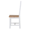 Earlham White Painted & Oak Ladder Back Chair Wooden Seat