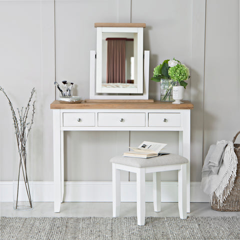 Earlham White Painted & Oak Dressing Table