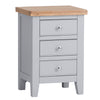 Earlham Grey Painted & Oak Bedside Cabinet - Large