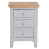 Earlham Grey Painted & Oak Bedside Cabinet - Large