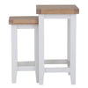 Earlham White Painted & Oak Nest of 2 Tables