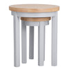 Earlham Grey Painted & Oak Round Nest Of 2 Tables