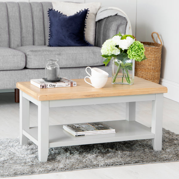 Earlham Grey Painted & Oak Small Coffee Table