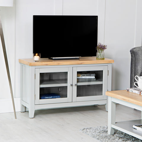 Earlham Grey Painted & Oak Standard TV Unit