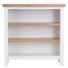 Earlham White Painted & Oak Small Wide Bookcase