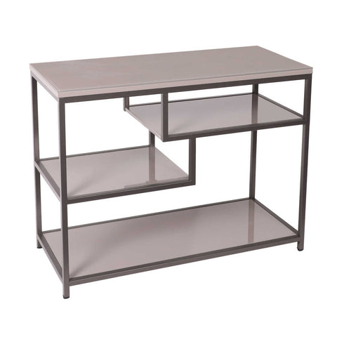 Flux Console Table with Shelf - Cappuccino