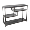 Flux Contemporary Console Table with Shelf - Grey