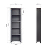 Modena Oak & Grey Bookcase - Large