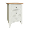 Modena White Painted & Oak Bedside - Large