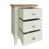 Modena White Painted & Oak Bedside - Large