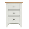 Modena White Painted & Oak Bedside - Large