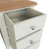 Modena White Painted & Oak Bedside - Large