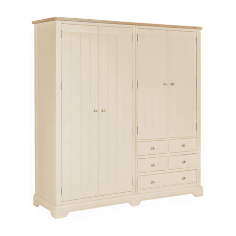 Harmony 4 Door Wardrobe - Cobblestone