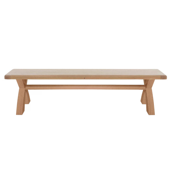 Norfolk Oak Dining Bench - 1.8m Cross Legged