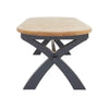 Norfolk Oak & Blue Painted - Extending Dining Table - 2.25m Oval Butterfly