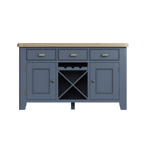 Norfolk Oak & Blue Painted Sideboard - Large