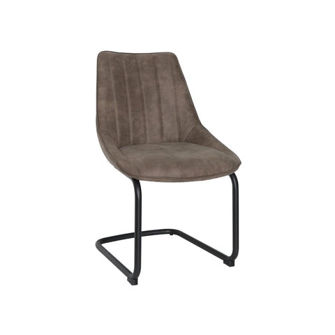 Harlem Industrial Cantilever Dining Chair - Taupe