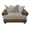 Horatio Leather & Fabric Sofa - Love Chair (Pillow Back)