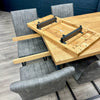 Fusion Oak Large Table PLUS x10 Retro Fusion Dining Chairs + X2 Extension Leaf