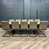 Fusion Oak Large Table PLUS x10 Retro Fusion Dining Chairs + X2 Extension Leaf