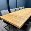 Fusion Oak Large Table PLUS x10 Retro Fusion Dining Chairs + X2 Extension Leaf