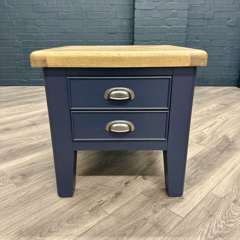 Norfolk Oak & Blue - Large Lamp Table (Showroom Clearance)