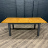 Chester Charcoal Painted & Oak, Dining Table - 1.6m Butterfly Extending