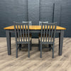 Chester Charcoal Painted & Oak - 1.6m Extending Dining Table, PLUS 4x Modena Chairs