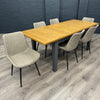 Chester Charcoal Painted & Oak - 1.6m Extending Dining Table, PLUS 6x Imperia Chairs