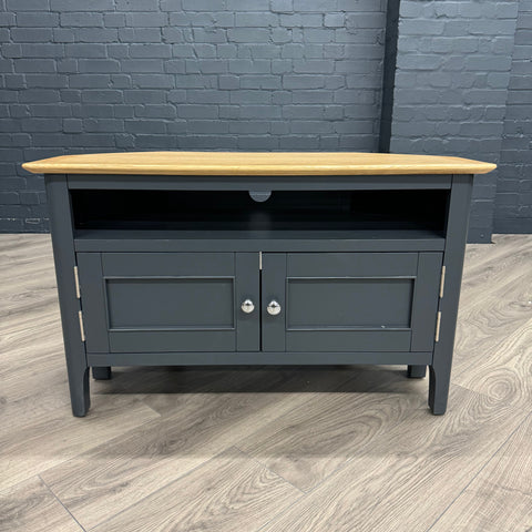 Rimini Oak & Charcoal Painted TV Unit - Corner