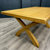 Chunky Oak - Cross Leg 180cm Dining Table