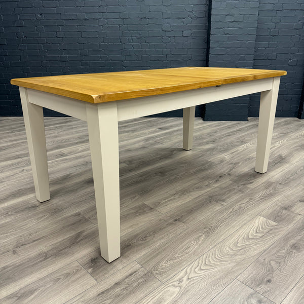 Chester Dove Grey Painted Oak, Dining Table - 1.6m Butterfly Extending