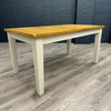 Chester White Painted & Oak, 1.6m Extending Dining Table PLUS 6x Imperia Dining Chairs