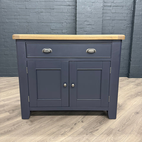 Norfolk Oak & Blue Painted Sideboard - 2 Door, 1 Drawer