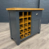 Hampshire Blue Painted & Oak Sideboard - Small with Wine Rack