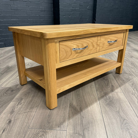 Oregon Light Oak Coffee Table with Drawer