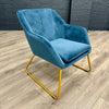 Jenna Armchair - Blue & Gold