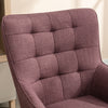 Katelyn Accent Chair with Stool - Mulberry