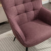 Katelyn Accent Chair with Stool - Mulberry