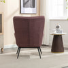 Katelyn Accent Chair with Stool - Mulberry