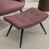 Katelyn Accent Chair with Stool - Mulberry