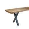 Live Edge 1.6m Dining Bench with X Shaped Legs - Natural