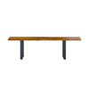 Live Edge 1.6m Dining Bench with U Shaped Legs - Russet