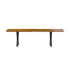 Live Edge 1.6m Dining Bench with X Shaped Legs - Russet