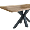 Live Edge 1.6m Dining Table with Spider Legs - Natural