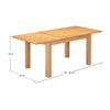 Lugano Oak 120cm Butterfly Extension Dining Table