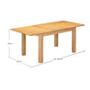 Lugano Oak 140cm Butterfly Extension Dining Table